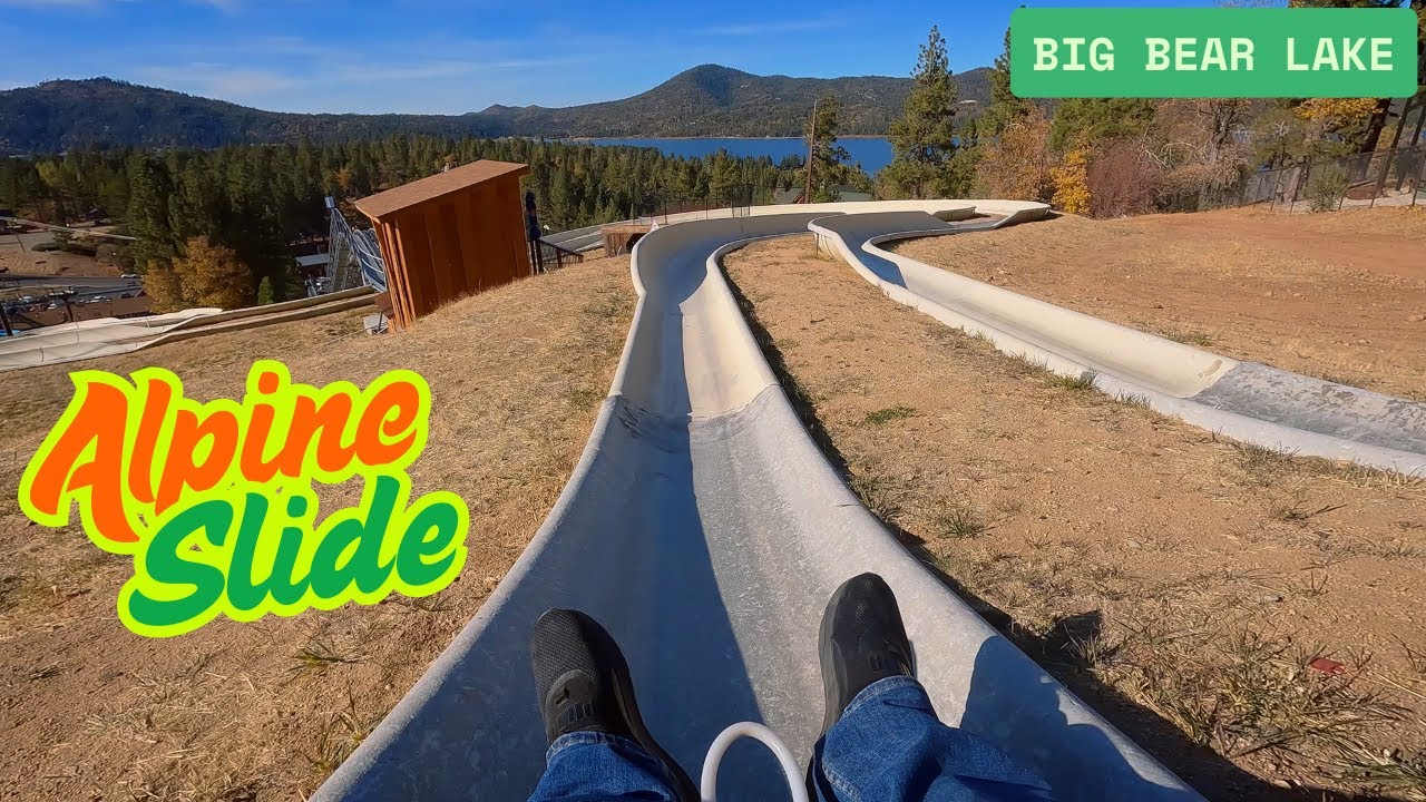 Riding the Alpine Slide at Big Bear Lake, California