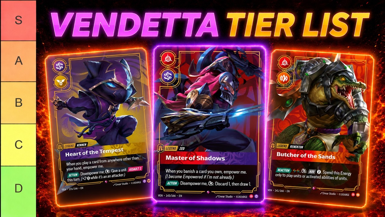 RIFTBOUND VENDETTA Tier List! Ranking Every New Legend