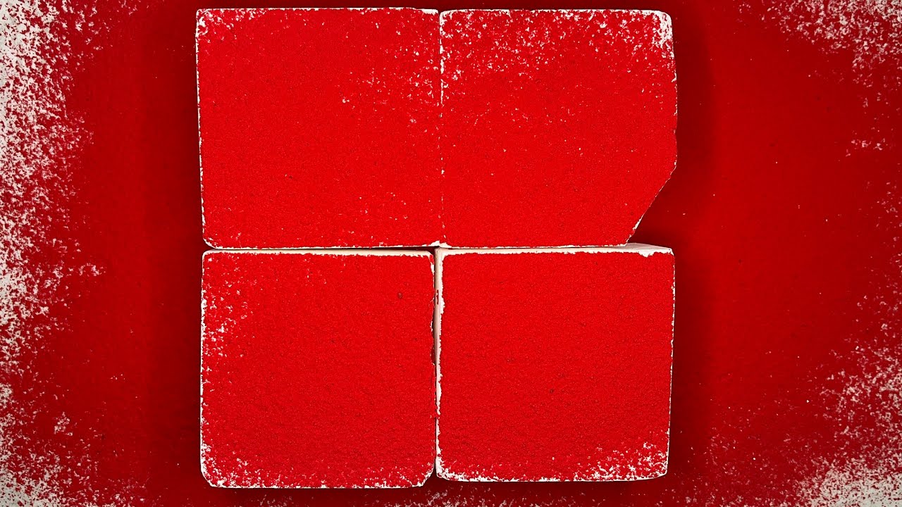 Soft chalk | Topped with RED Holi powder