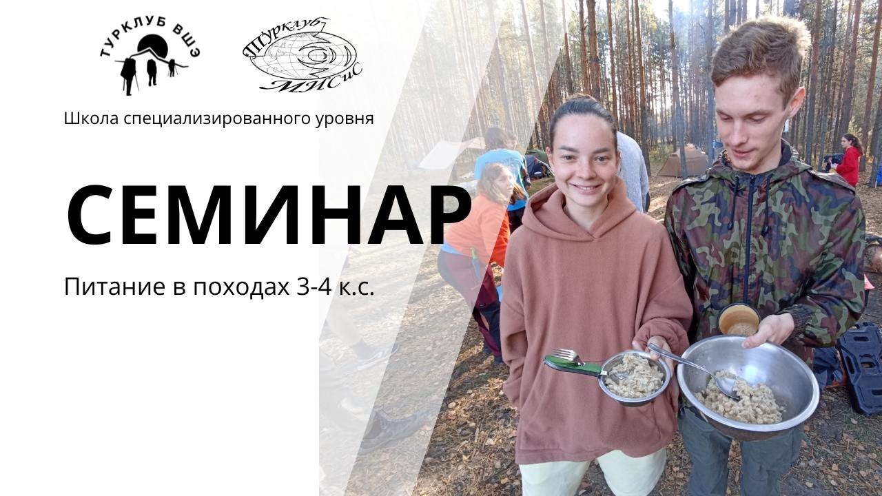 Питание в походах 3-4 к.с. СУ 2025