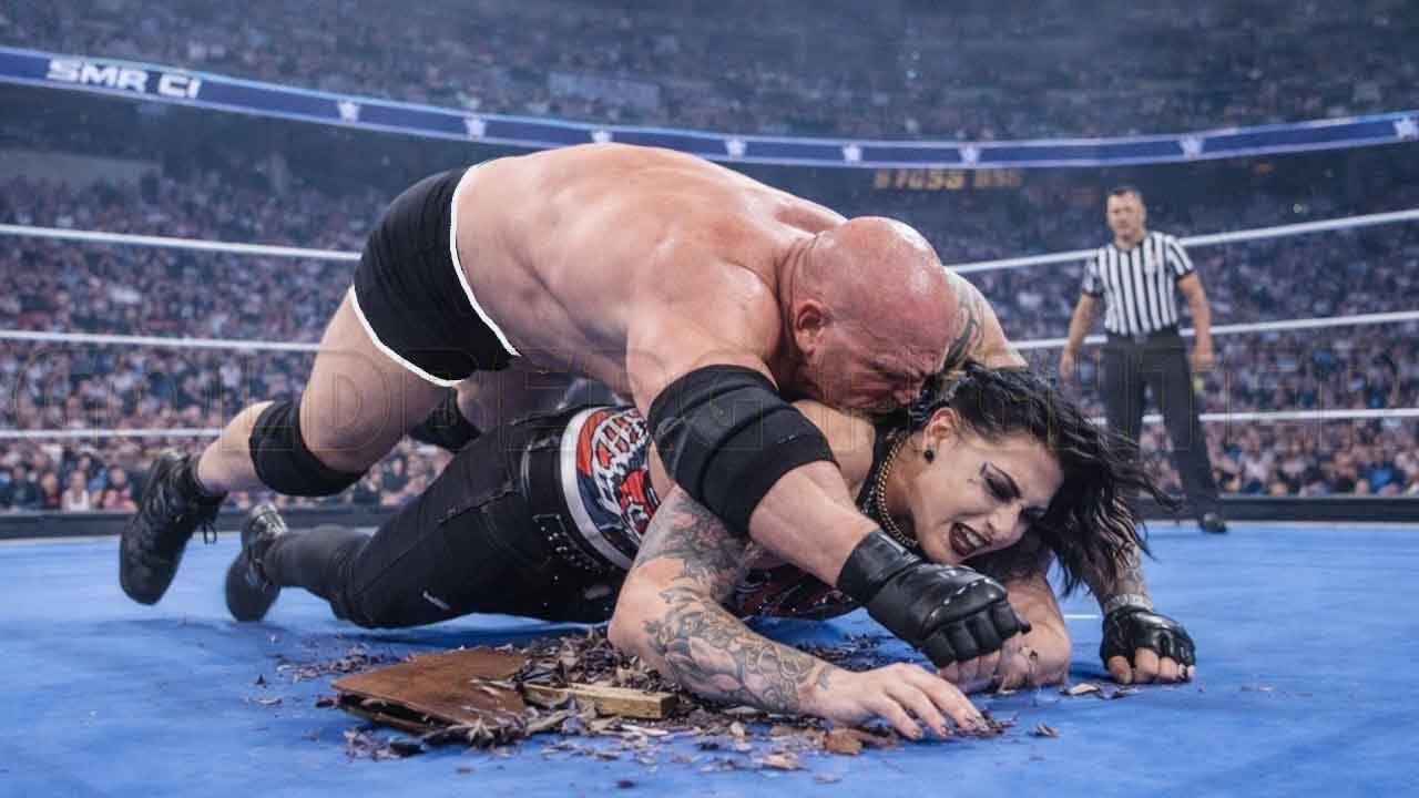 Матч Голдберг против Рии Рипли на WWE Raw