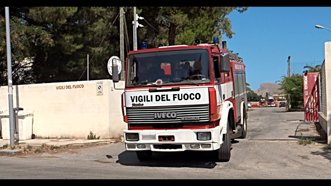 [HD - Pompieri] Partenza Vigili del Fuoco con APS Iveco 190/26 Turbo