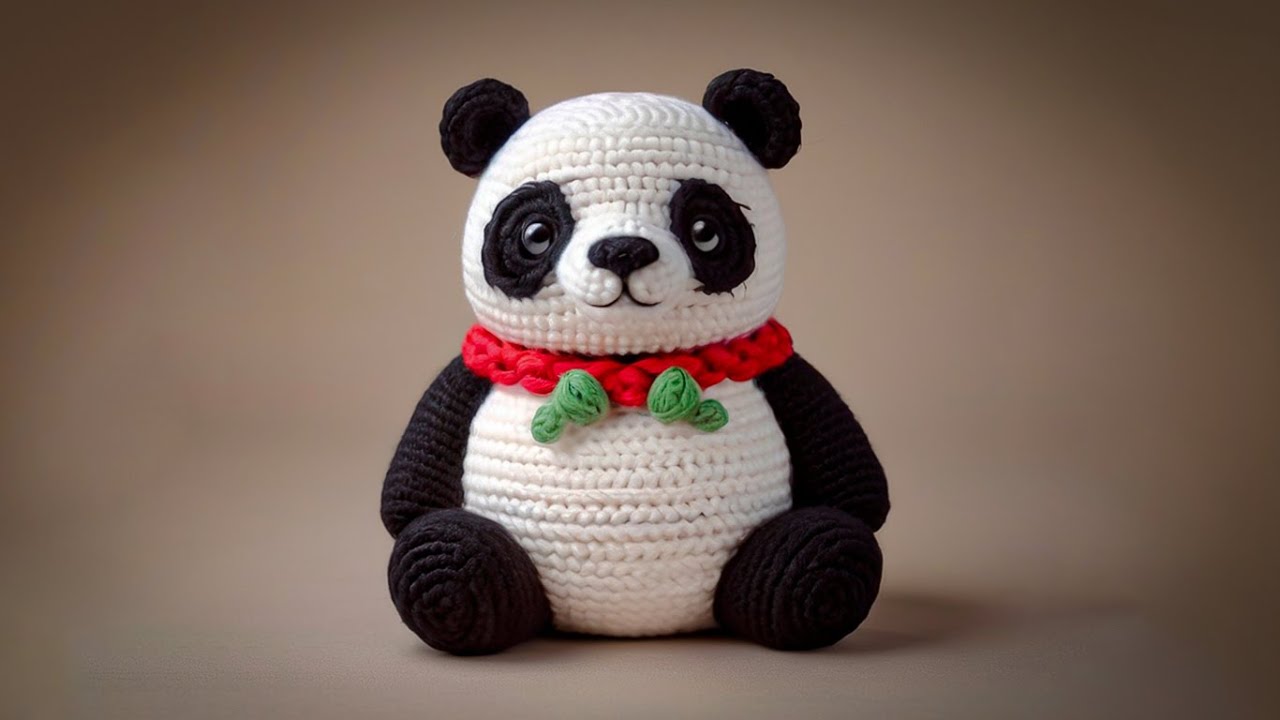 Beautiful Crochet Panda Bear - Amigurumi Idea