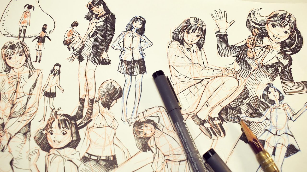 気ままに練習ラクガキ : ミリペンでDrawing practice