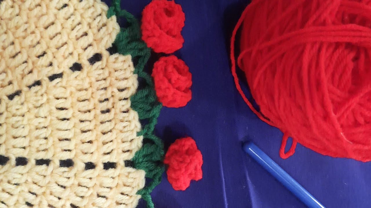 Crochet Rose coaster / rose flower bunch