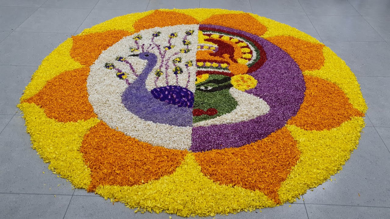 🌸 Athappoo (Pookalam) – Traditional Onam Floral Design