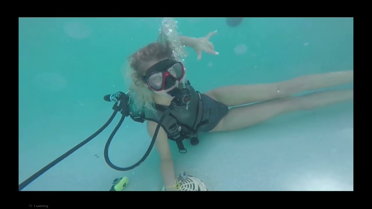 Girl with diving equipment gets tied underwater and drowns