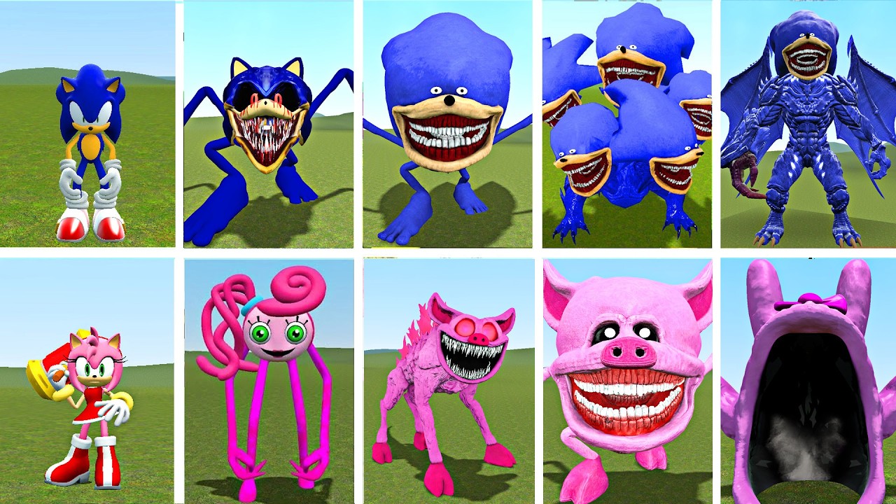 🔥 ALL CURSED SHIN SONIC vs AMY ROSE | BEST EVOLUTION BATTLE in GARRY'S MOD | WHO WIN? 🔥