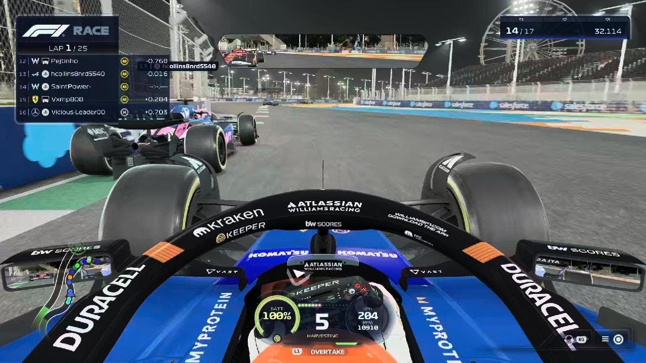 Lap 1 incident Jeddah