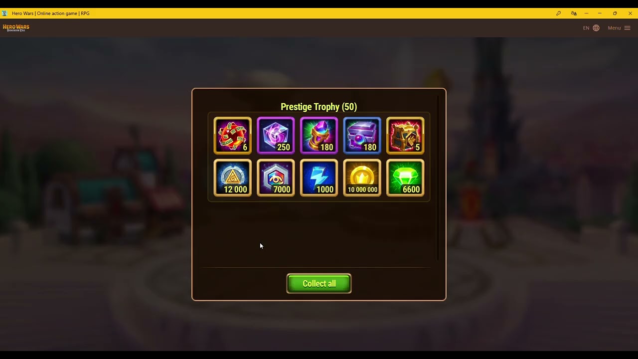 Hero Wars dominion era, Opening 50 Prestige Trophy's ,