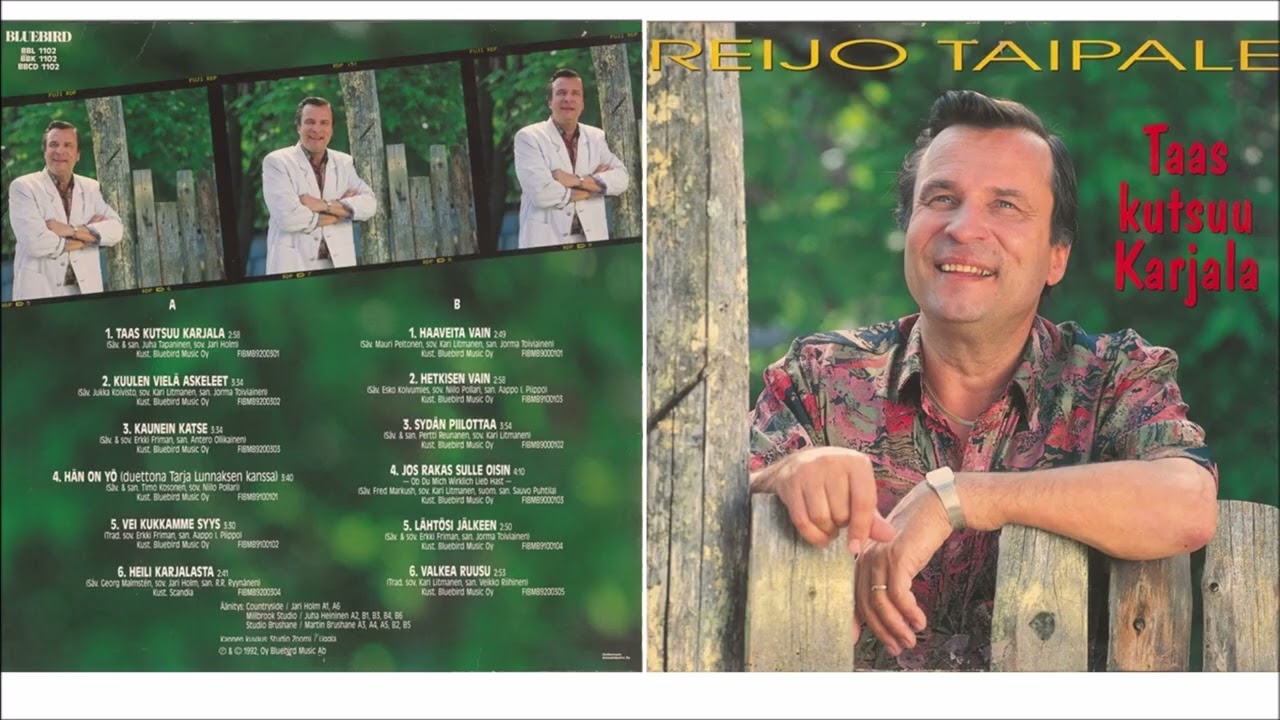 Reijo Taipale - Taas Kutsuu Karjala LP, 1992 / vinyl, HQ / B-puoli