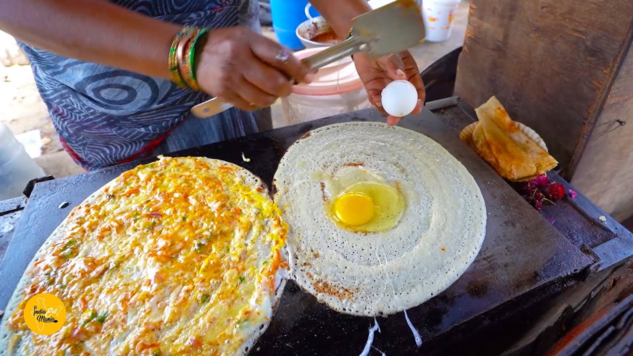 Hyderabad Aunty Selling Egg Dosa Rs. 50/- Only l Indian Street Food