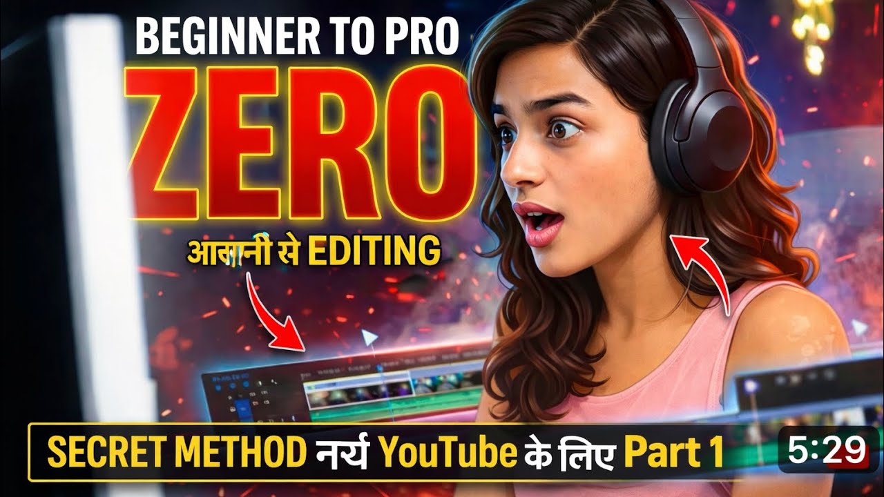 How To Learn Video Editing From Zero in 2026 | Beginner to Pro Roadmap (Hindi)