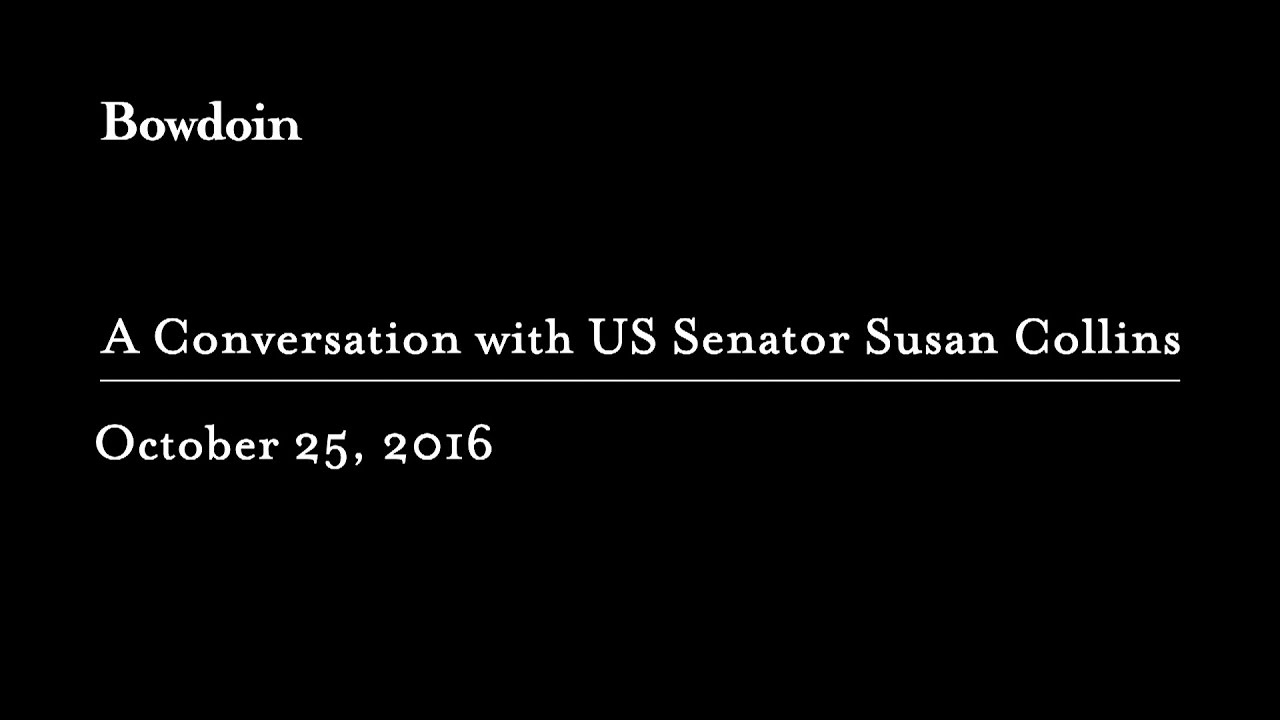 A Conversation with US Senator Susan Collins
