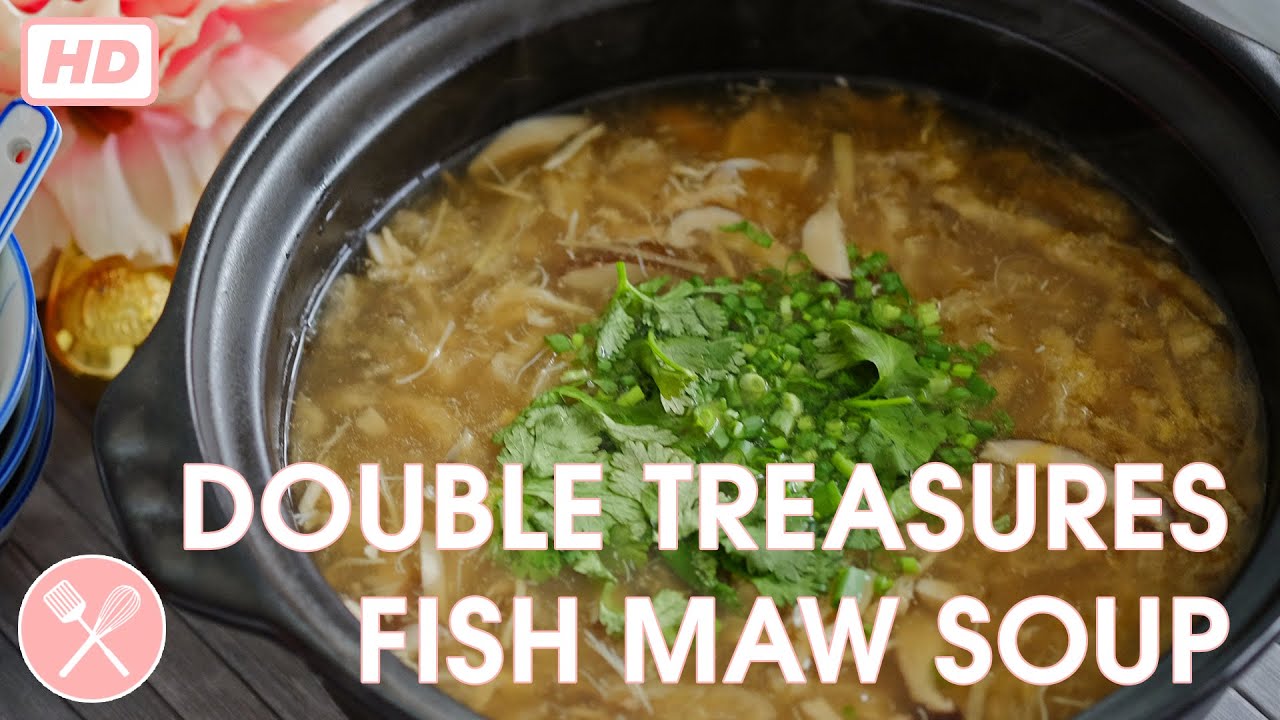 Double Treasures Fish Maw Soup (Chinese New Year Recipe)