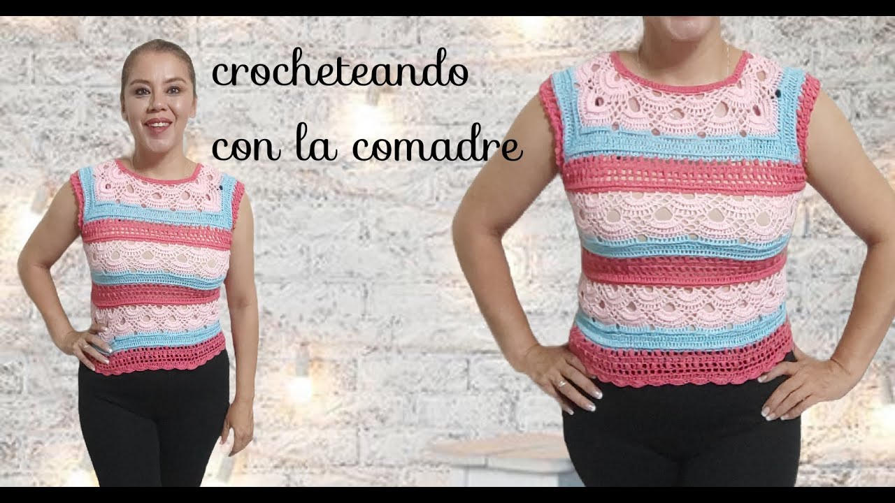 Teje hermosa blusa multipuntadas a crochet 2025