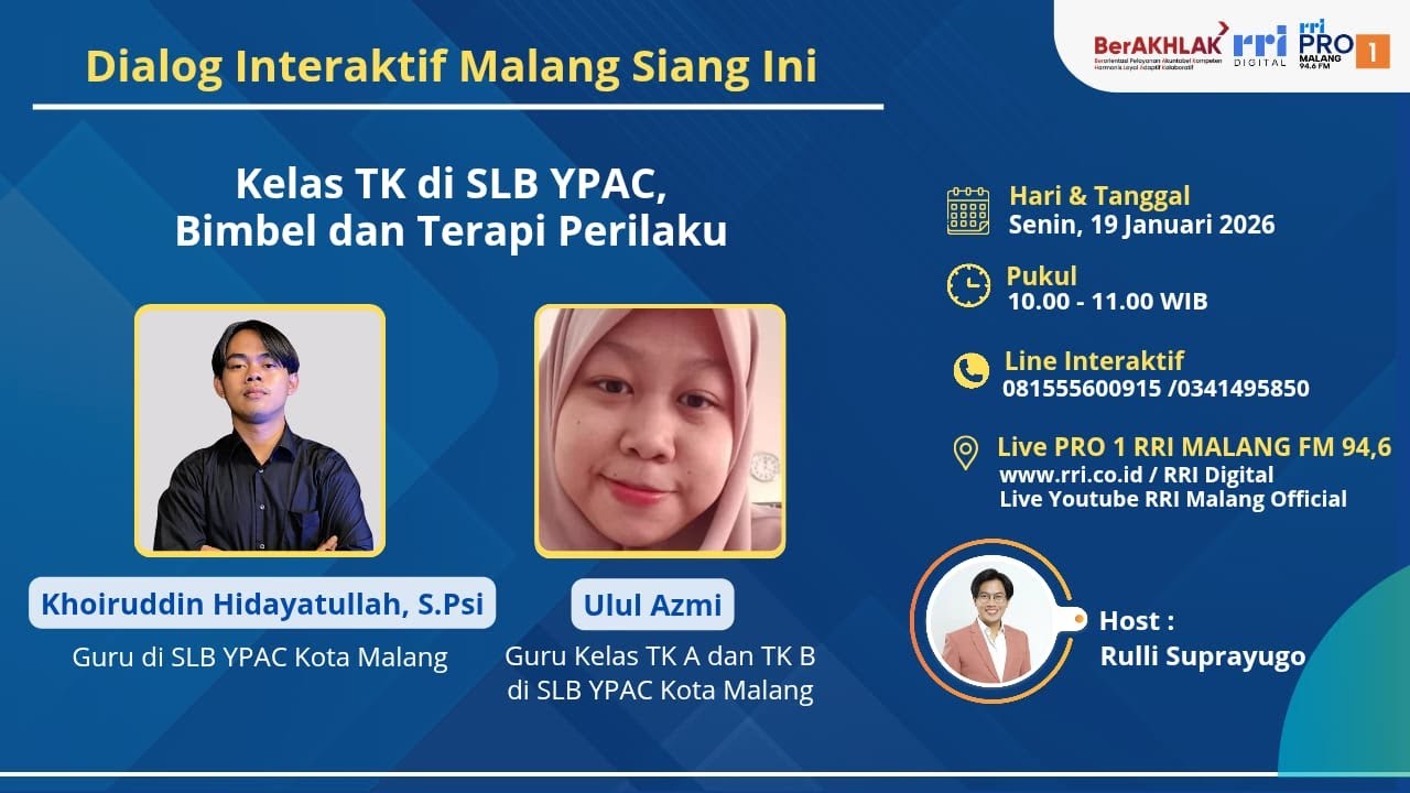 Dialog Malang Siang Ini - Kelas TK Di SLB YPAC, Bimbel dan Terapi Perilaku