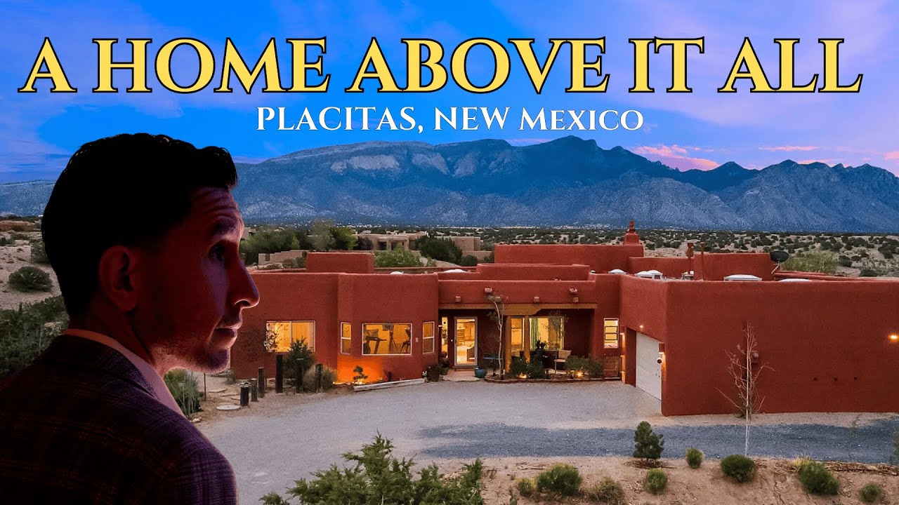 Touring a Luxury Hilltop Home in Placitas, NM | Pueblo Style + 360° Views