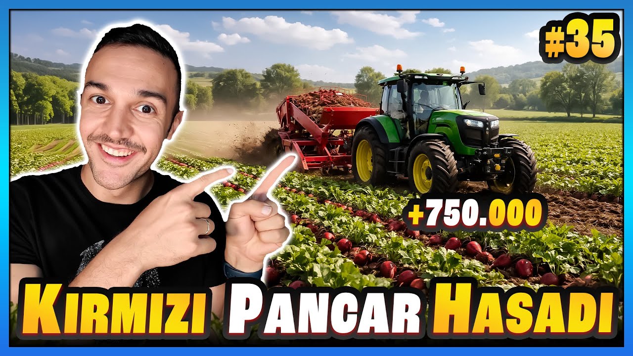 KIRMIZI PANCAR PATLADI 😱 750.000 LİTRE HASAT | FS25 #35