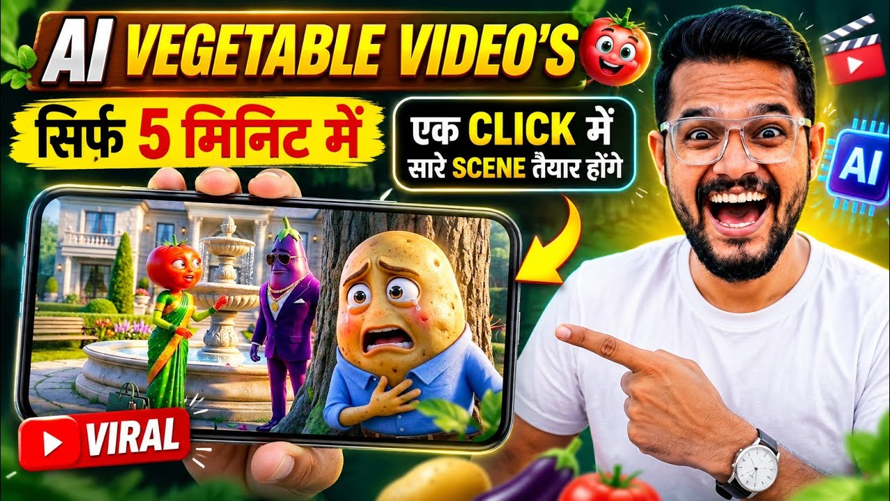 Sabji Wala AI Video Kaise Banaye | Ai Vegetable Cartoon Video Kaise Banaye | AI Love Story Video