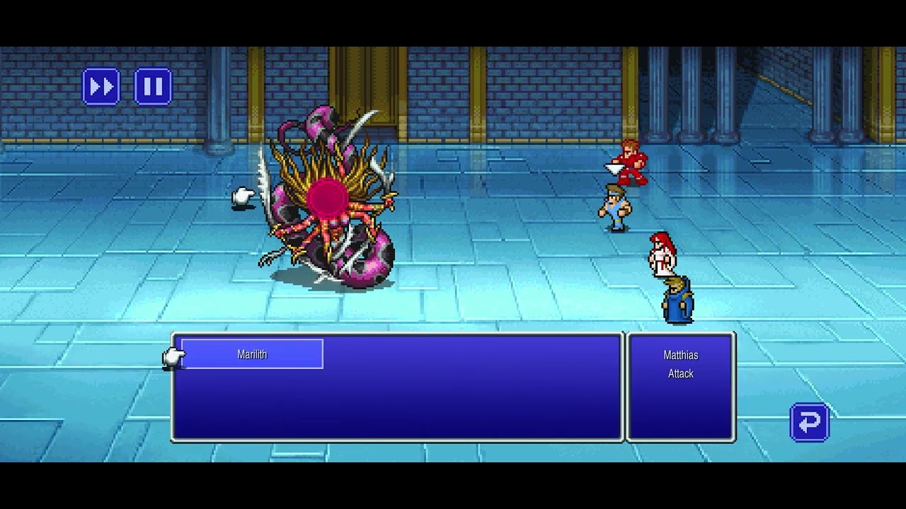 FF1 pixel remaster Chaos Shrine Marilith - Fire Fiend (BossBattle)