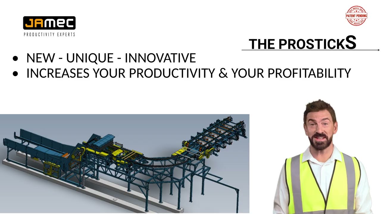 Automatic stick placer sawmill