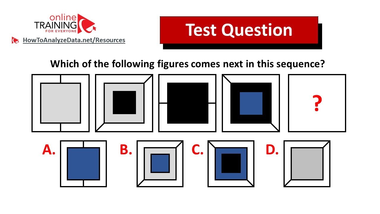 Can you Answer this IQ Test Question: Which of the Following comes next in the Sequence?