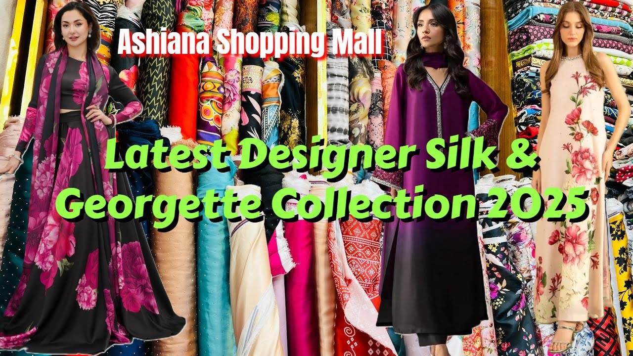 Aimal Khan Designer Fabrics | Armani Georgette, Printed Silk & Velvet Silk Dresses | Ashiana Mall