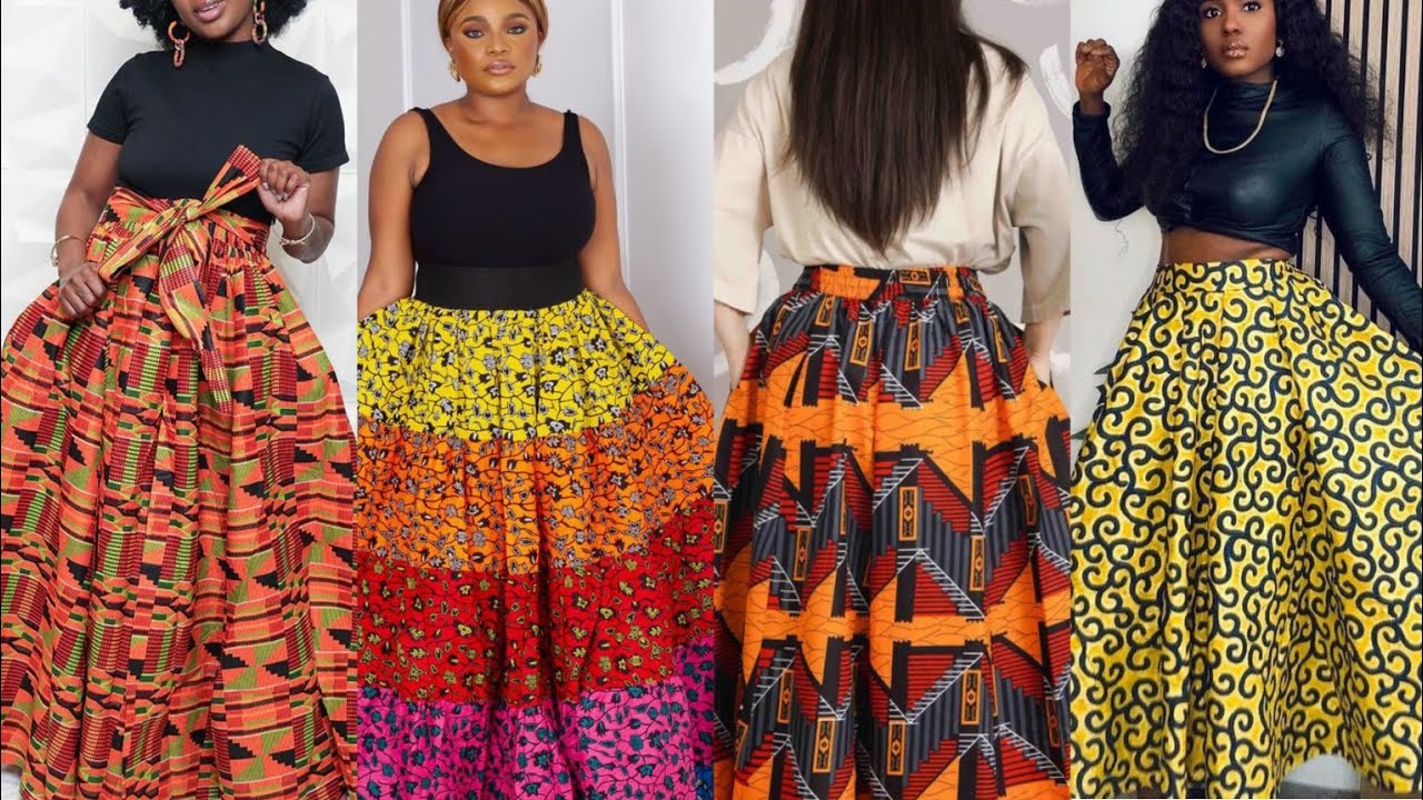 Ankara Maxi skirt designs for women | Fashionable Maxi gown styles | Ankara styles