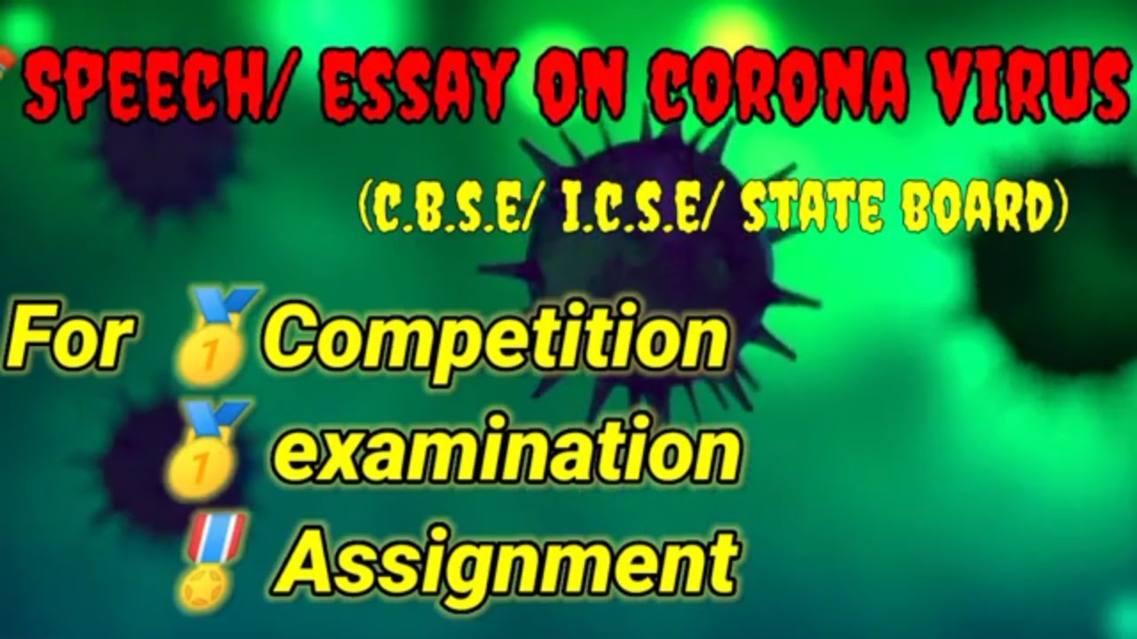 ESSAY/SPEECH ON CORONA VIRUS IN ENGLISH IIHOW TO WRITE ESSAY ON CORONA VIRUS.