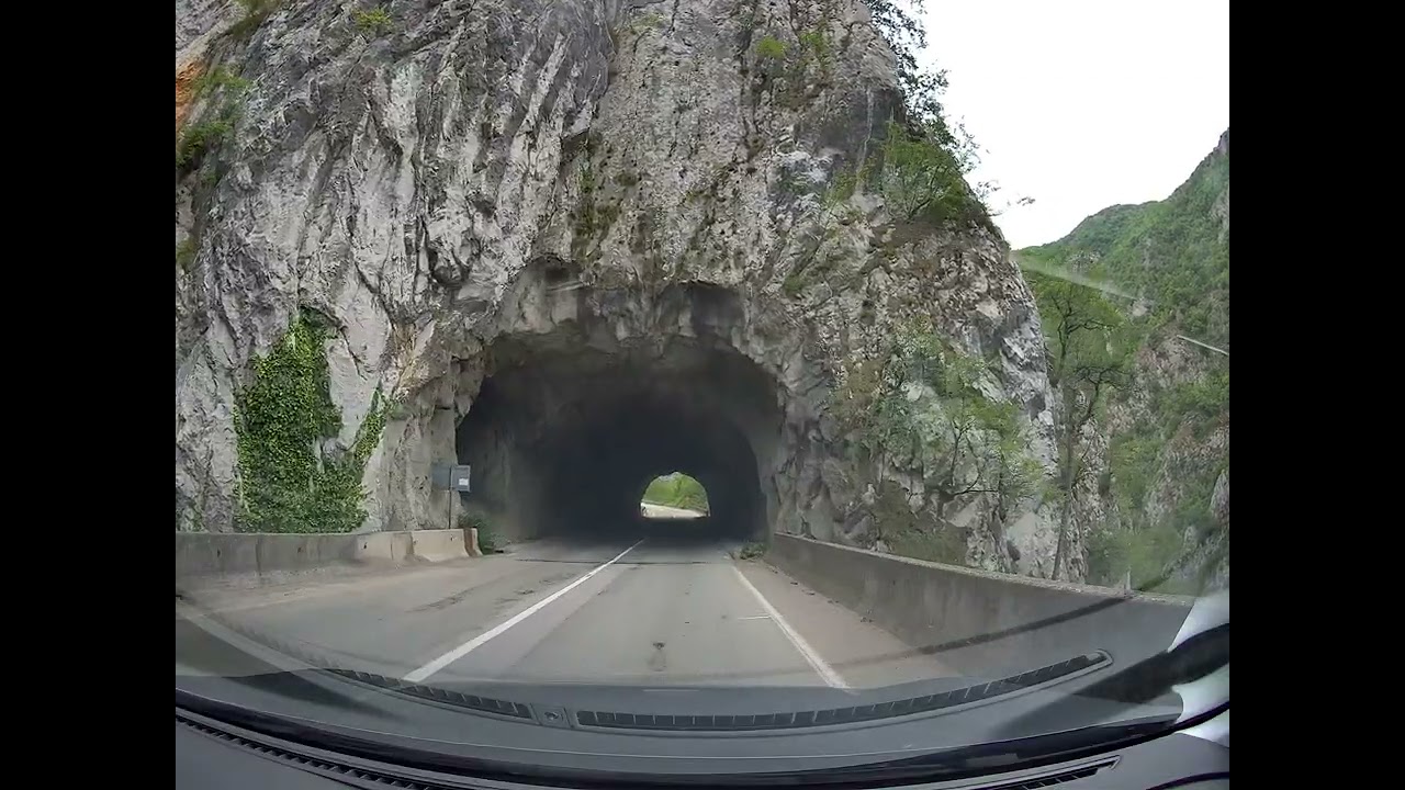 Road of Drina river canyon  (Bosnia and Herzegovina) 4K