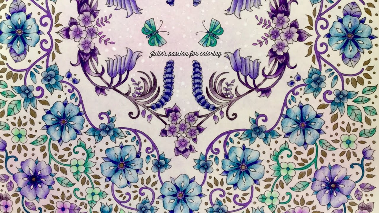 WORLD OF FLOWERS by Johanna Basford - prismacolor pencils - color along