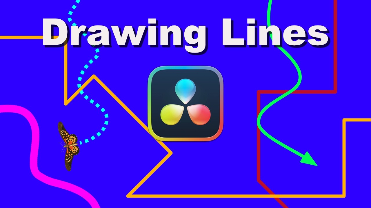 How to Draw and Animate Straight, Angled, Curved and Freehand Lines (DaVinci Resolve Tutorial)