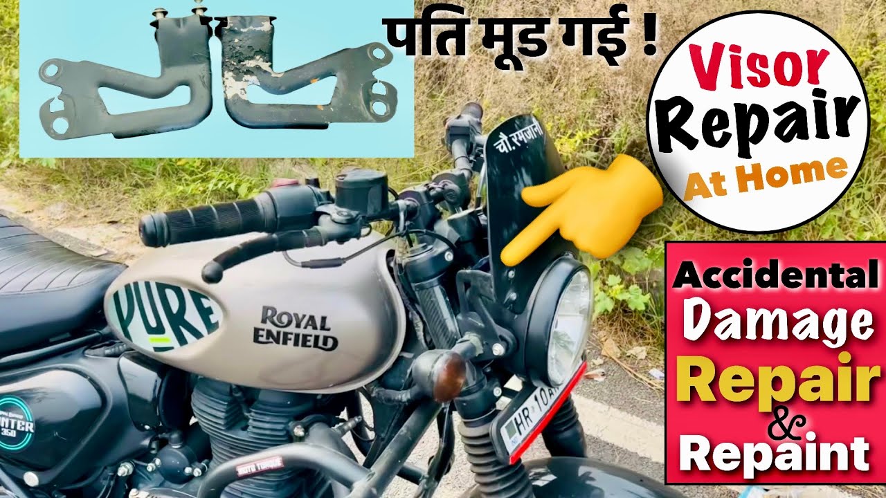 Royal Enfield Hunter 350 Visor Change & Repair At Home | Hunter 350 Windshield Visor | Part - 2
