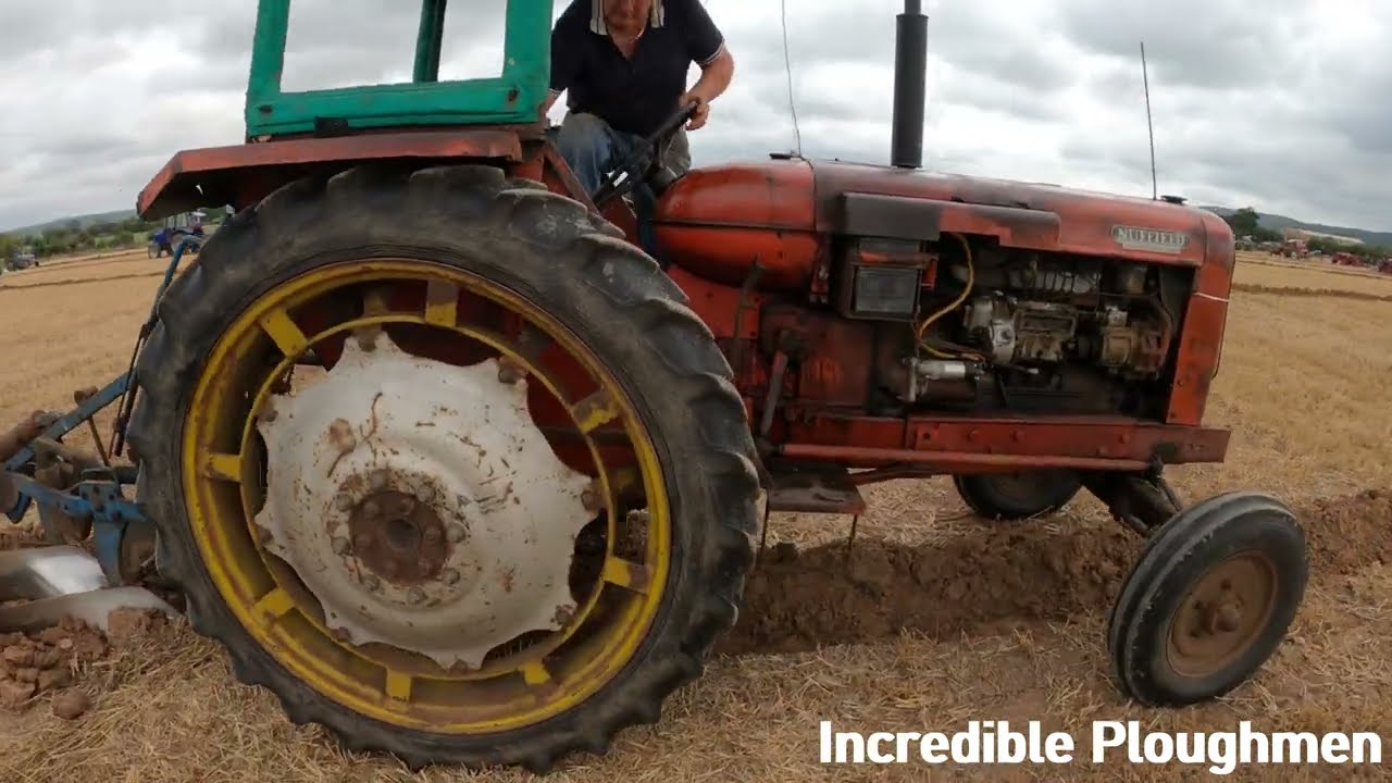1960 Nuffield Universal 4 5.8 Litre 6-Cyl Diesel Tractor (85 HP) with Ransomes Plough