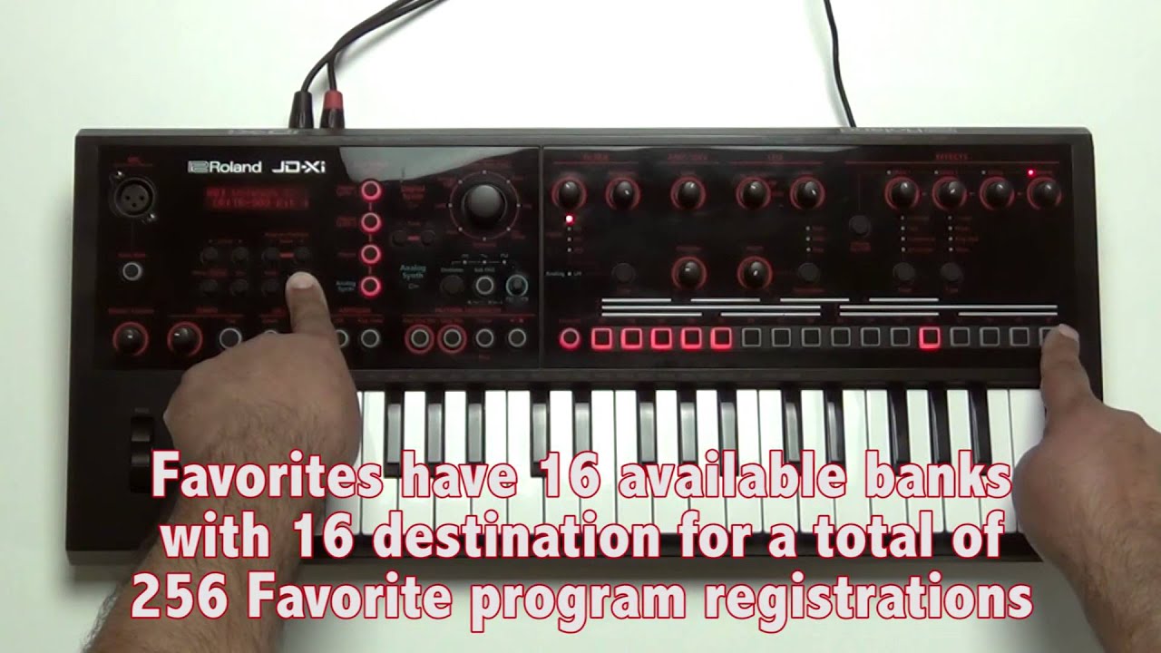 Roland JD-Xi - Programs, Banks, and Favorites