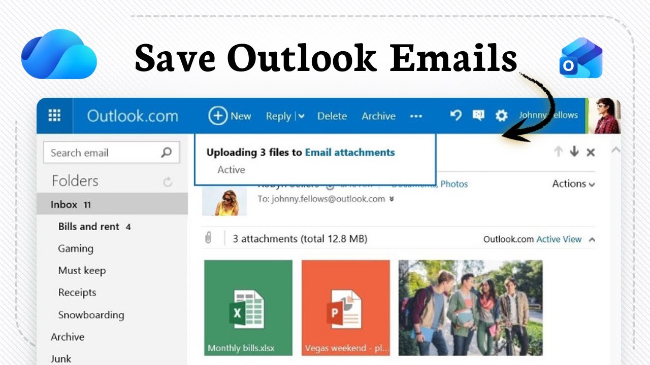 Как сохранить электронные письма из Outlook в OneDrive (безопасное хранилище)