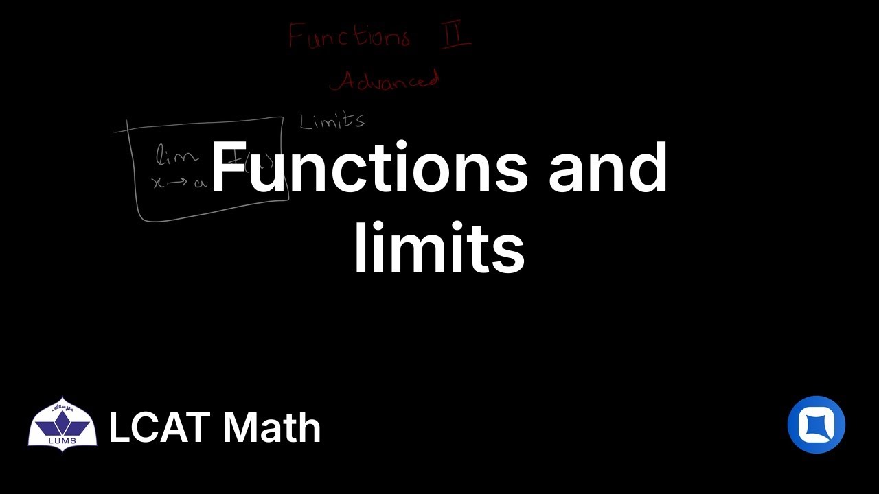 LUMS LCAT Math | 10.1 Functions and Limits | Qallam