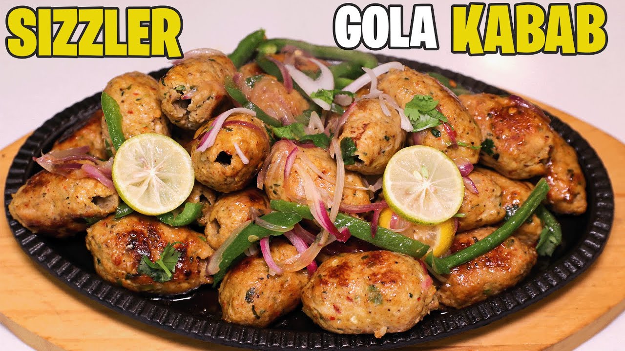 Sizzler Gola Kabab Recipe l Chicken Gola Kabab Sizzler Recipe By Kitchen With Amna