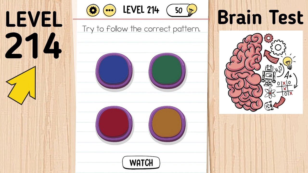 Brain Test Level 214 Try To Follow The Correct Pattern.