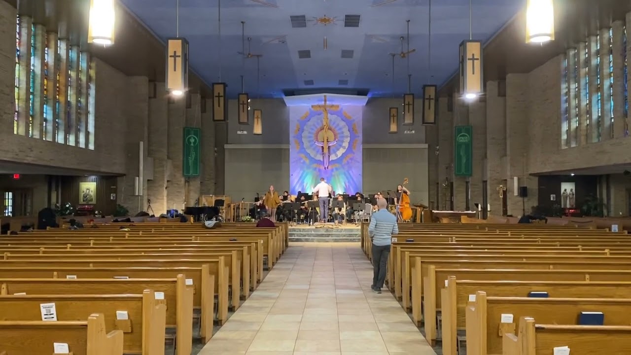 UMFlint wind symphony at a church (Winter 2023)