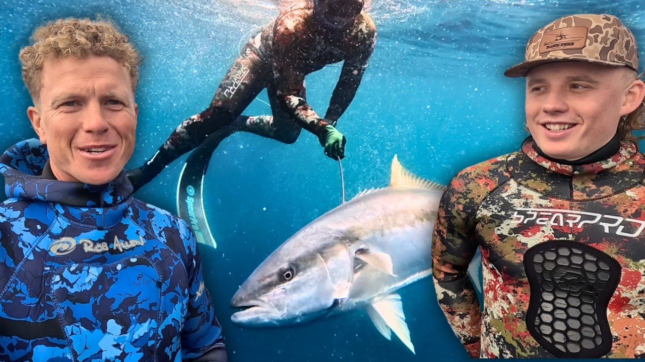 Spearfishing GIANT Kingfish with Big Water Guy