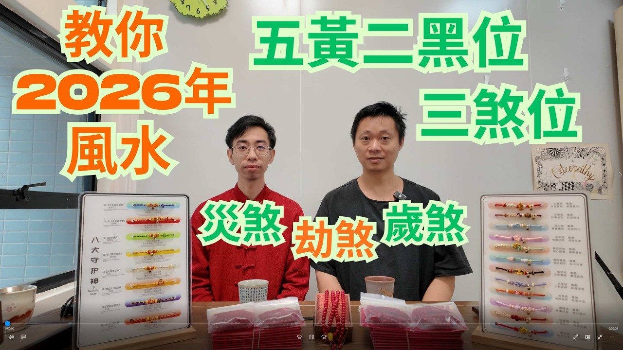 教你2026年風水佈局 / 何謂五黃二黑位 / 災煞.劫煞,歲煞稱之為三煞位 / 祖哥新春盆菜預訂,聯絡小助手63665769 /