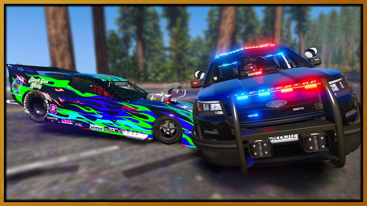 GTA 5 Roleplay - 3000BHP MONSTER DRAG CRASHES COP CAR | RedlineRP