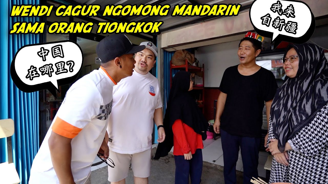 WENDI CAGUR NGOBROL BAHASA MANDARIN SAMA PENJUAL CHINESE FOOD ASLI TIONGKOK
