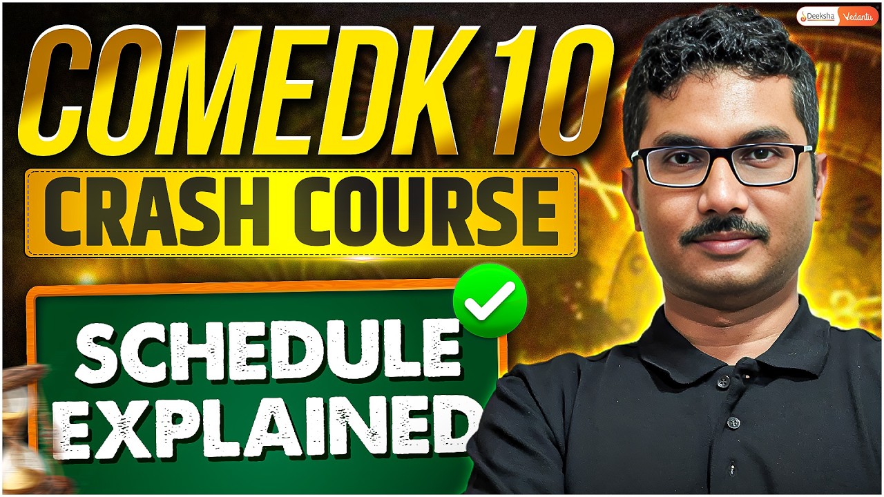 🔥 COMEDK10 Crash Course Schedule Explained in Complete Detail 🚀 #comedk2026 #comedk