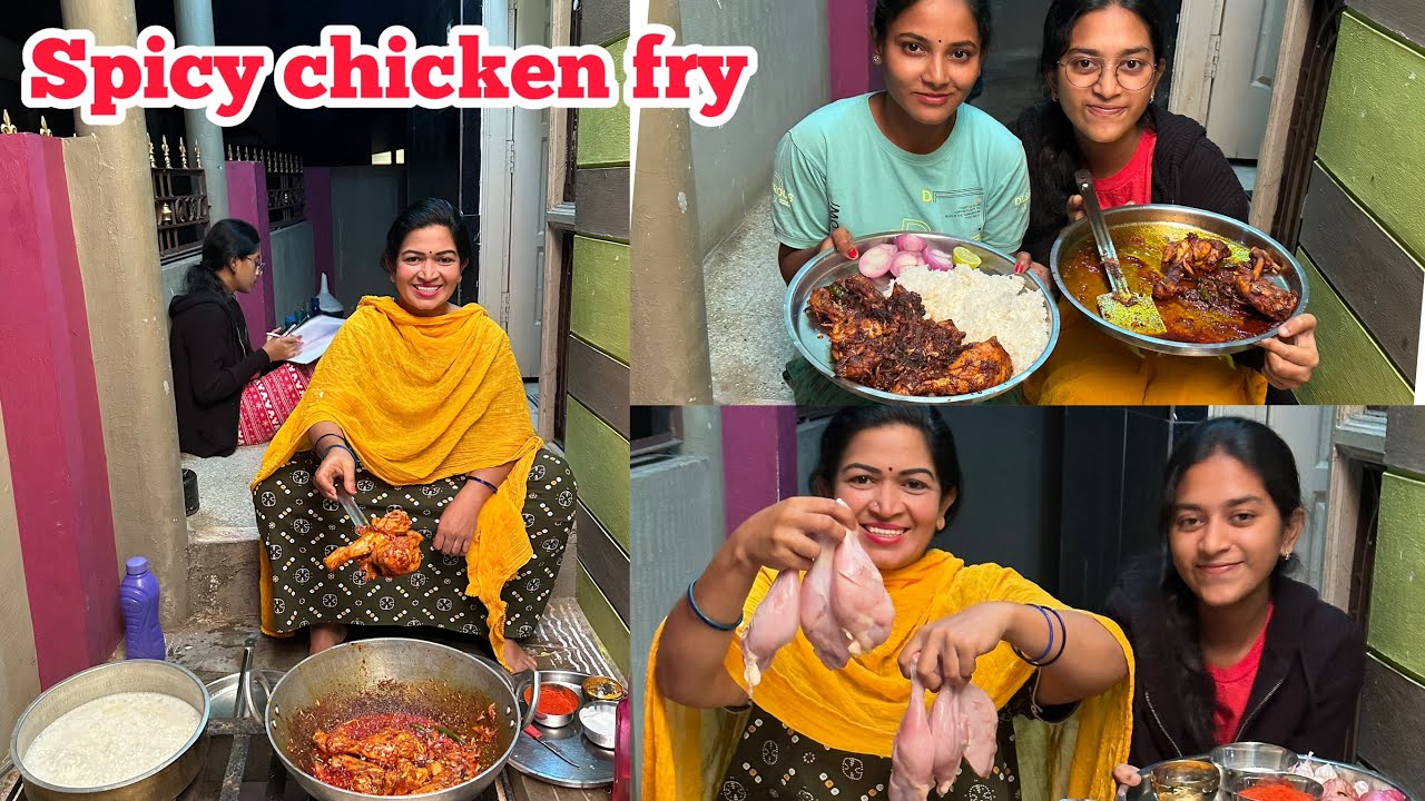 Spicy chicken fry || Cherry sathakshi