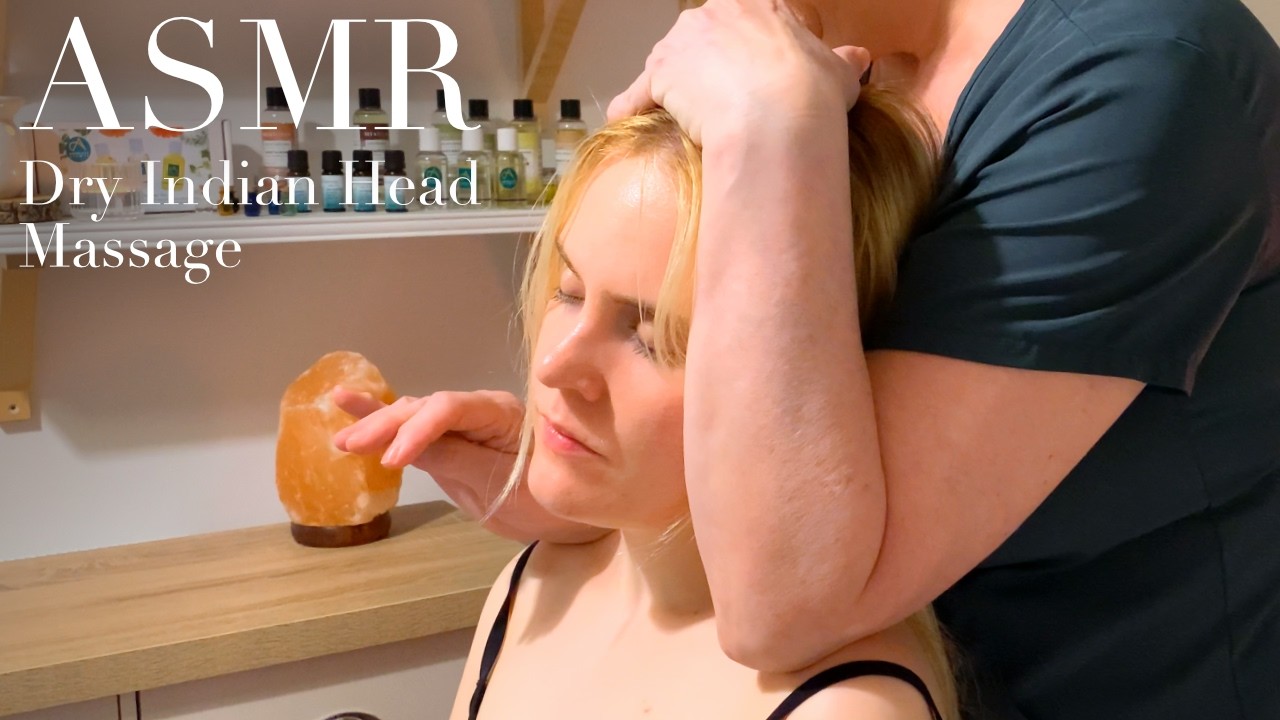 Indian Head Massage with textbook analysis (Unintentional ASMR, Real person ASMR)