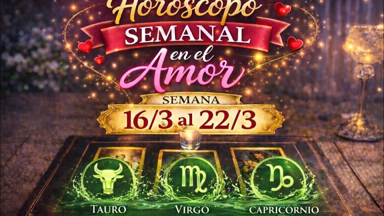 Horóscopo semanal del amor. Elemento tierra Tauro Virgo  y  Capricornio.🔮