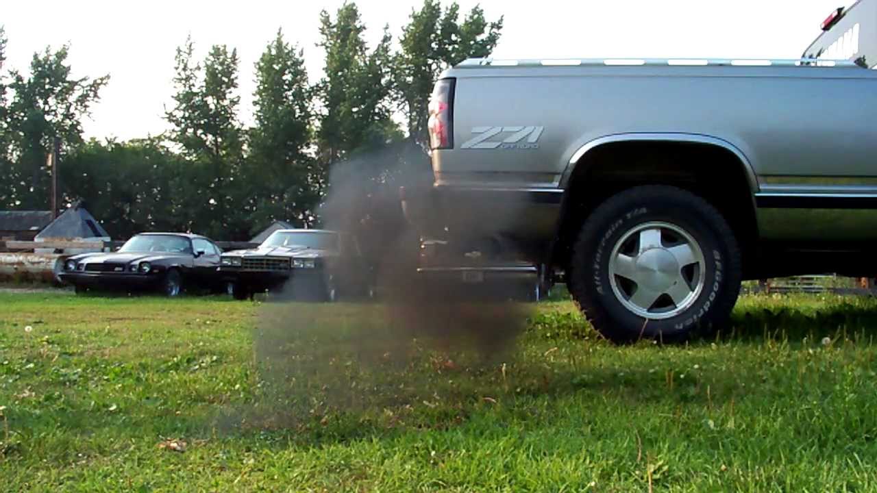 1998 6.5L Turbo Diesel HX40W-II Turbo Diamond Eye Straight piped exhaust black smoke